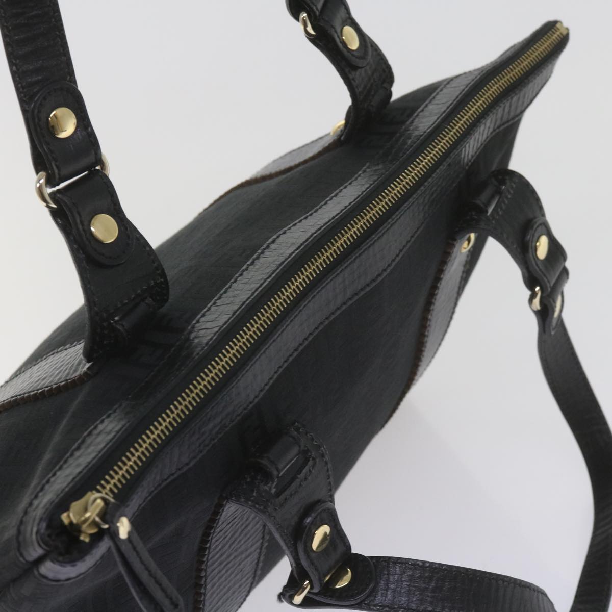 FENDI Zucchino Canvas Tote Bag Black am5285
