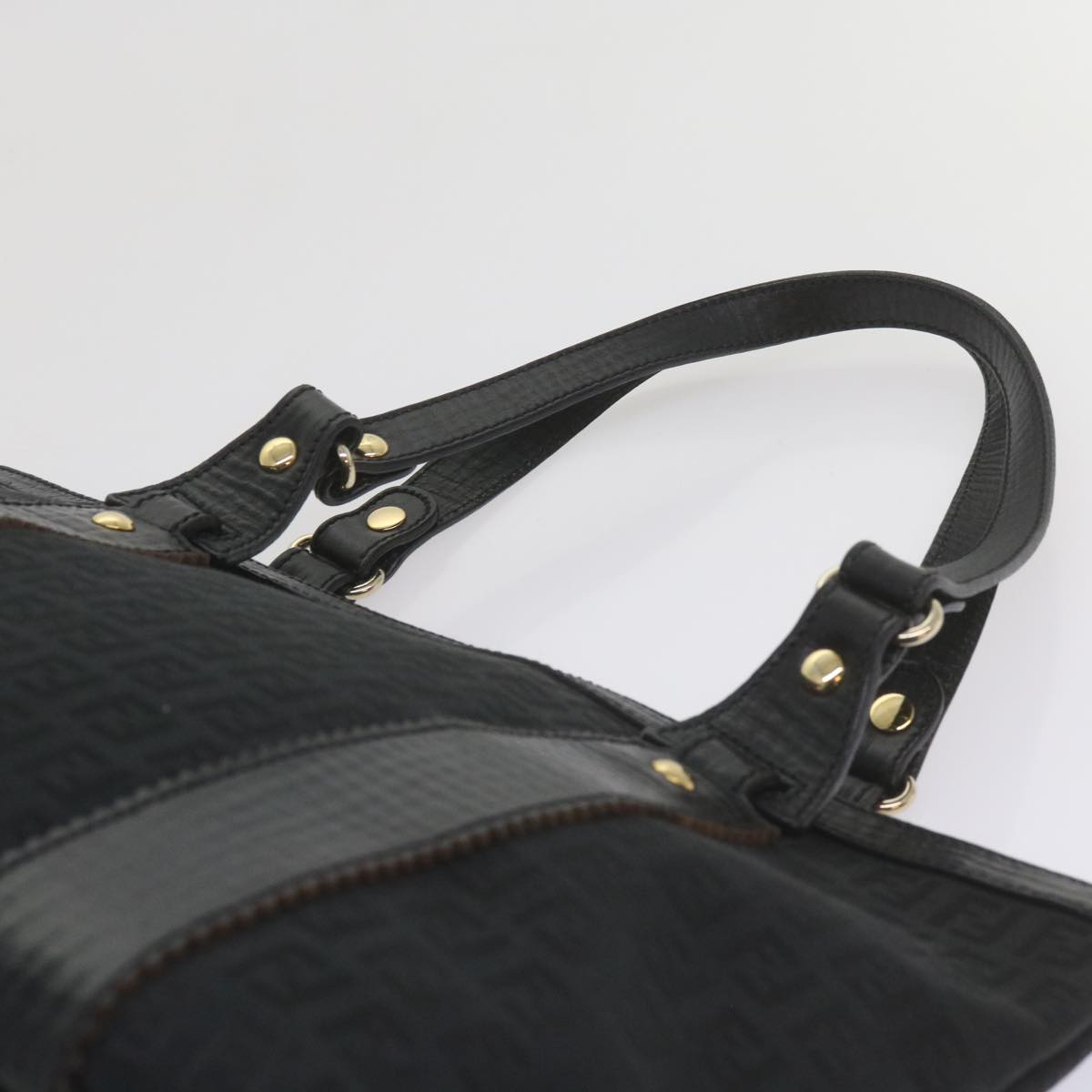 FENDI Zucchino Canvas Tote Bag Black am5285