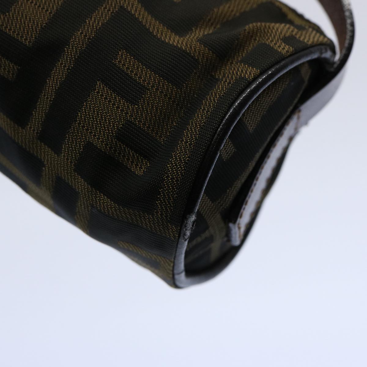 FENDI Zucca Canvas Hand Bag Black Brown 2257 26553 009 am5322