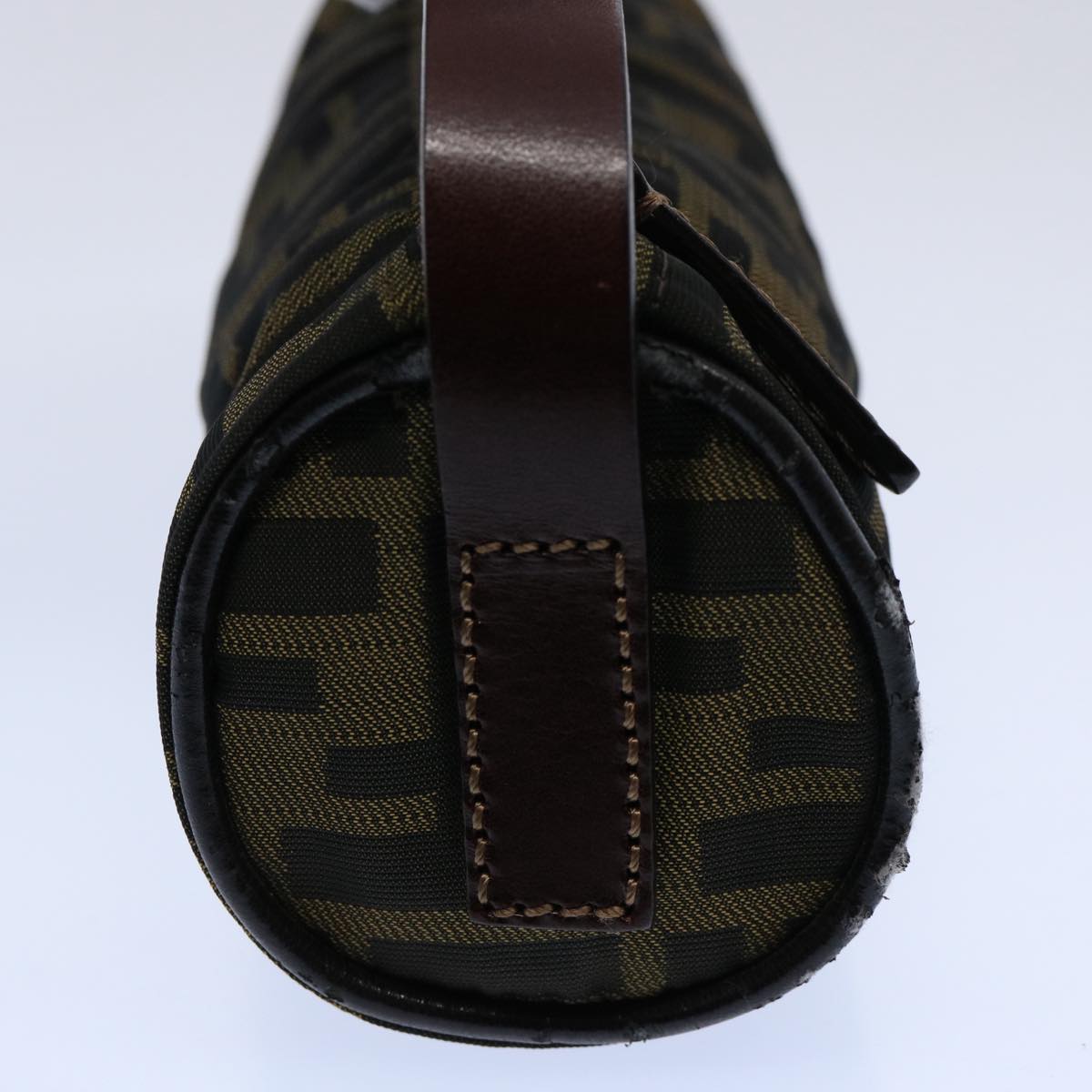 FENDI Zucca Canvas Hand Bag Black Brown 2257 26553 009 am5322