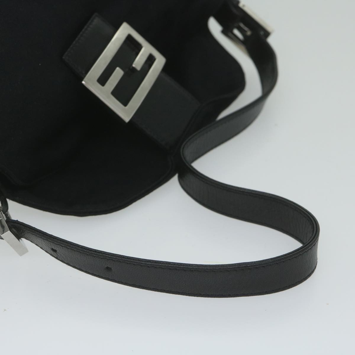 FENDI Mamma Baguette Shoulder Bag Nylon Black 2305 26426 008 am5339