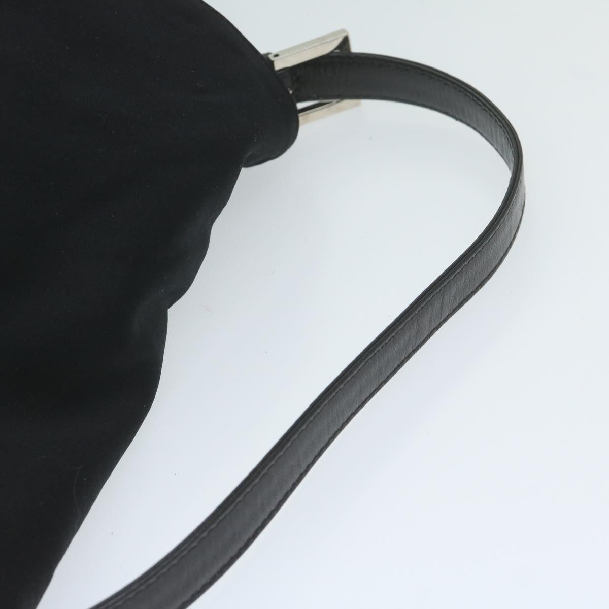 FENDI Mamma Baguette Shoulder Bag Nylon Black 2321 26325 008 am5345