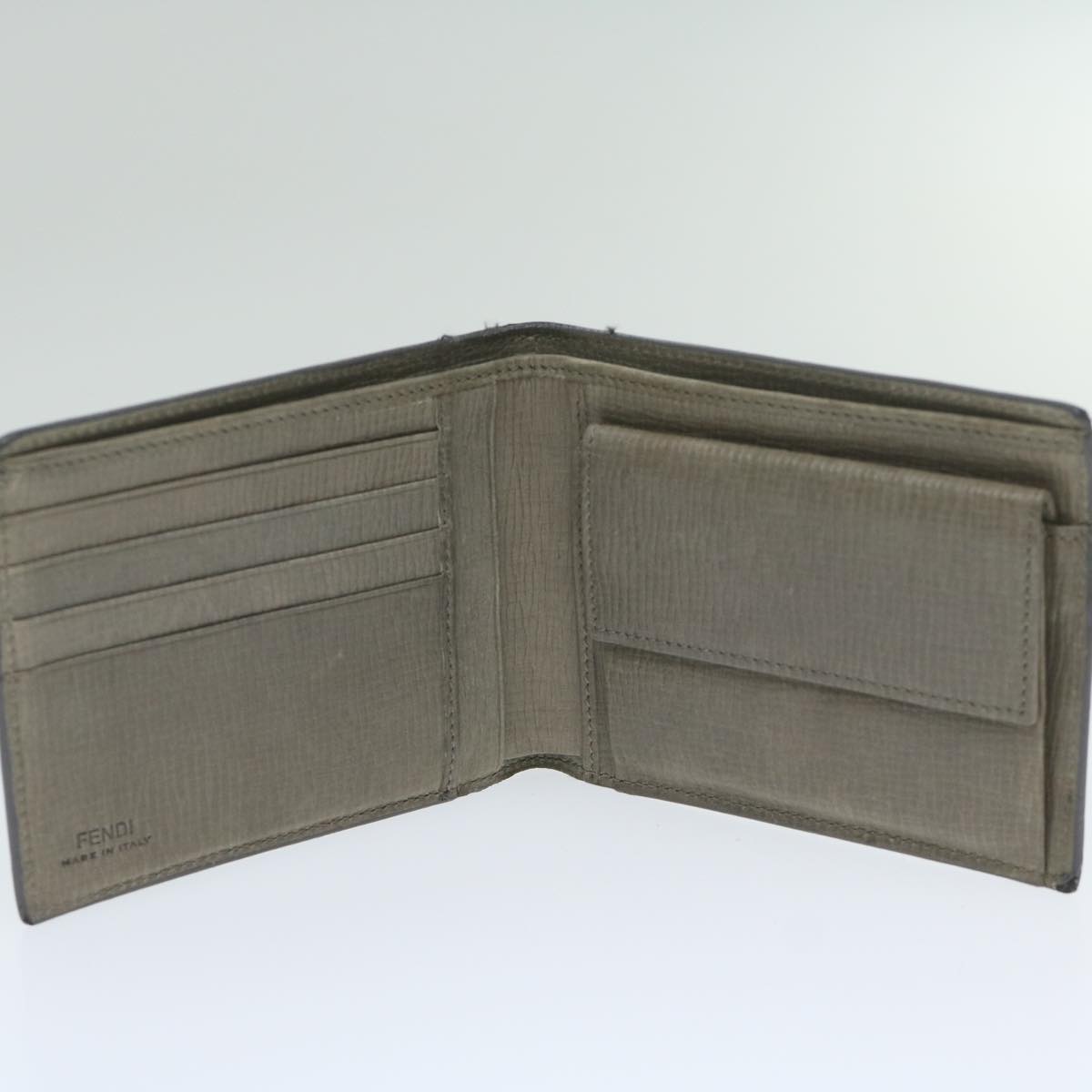 FENDI Zucca Canvas Wallet Gray am5394