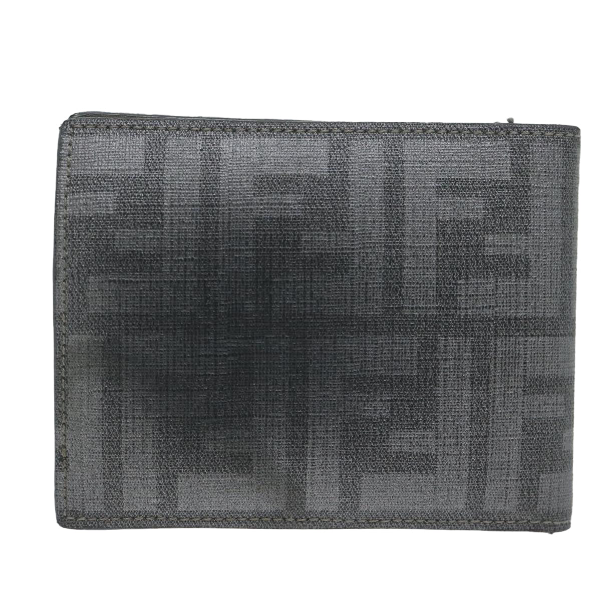 FENDI Zucca Canvas Wallet Gray am5394