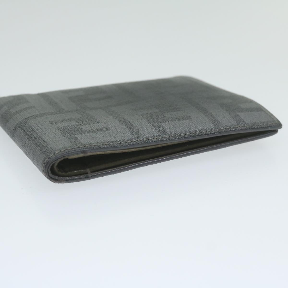 FENDI Zucca Canvas Wallet Gray am5394