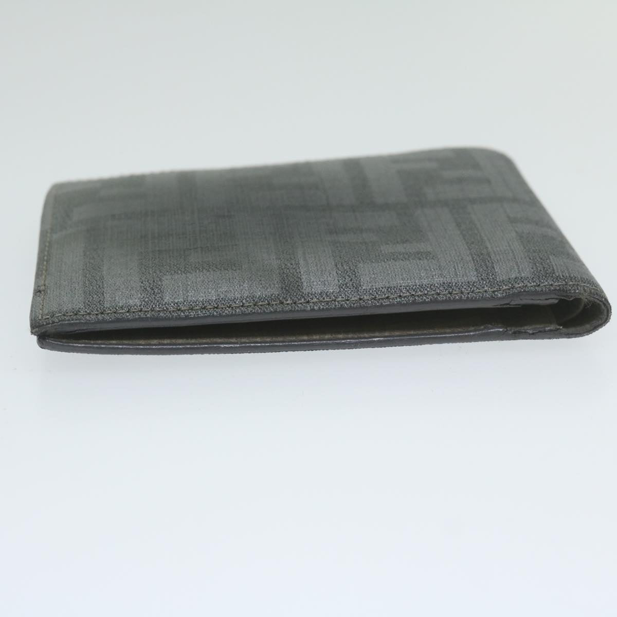 FENDI Zucca Canvas Wallet Gray am5394