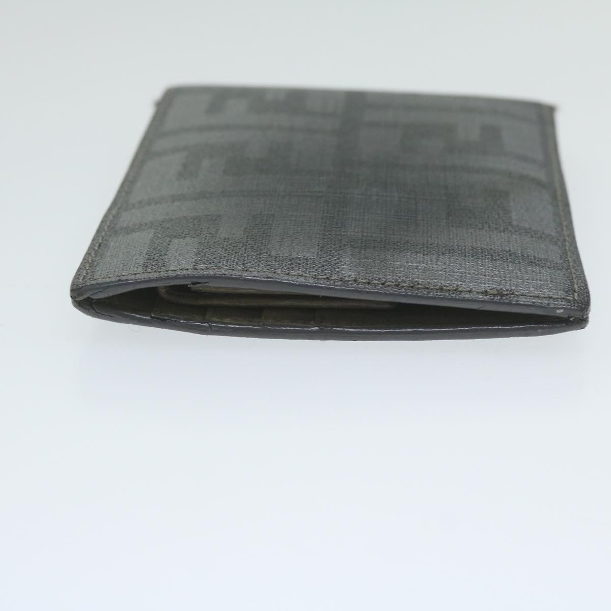 FENDI Zucca Canvas Wallet Gray am5394