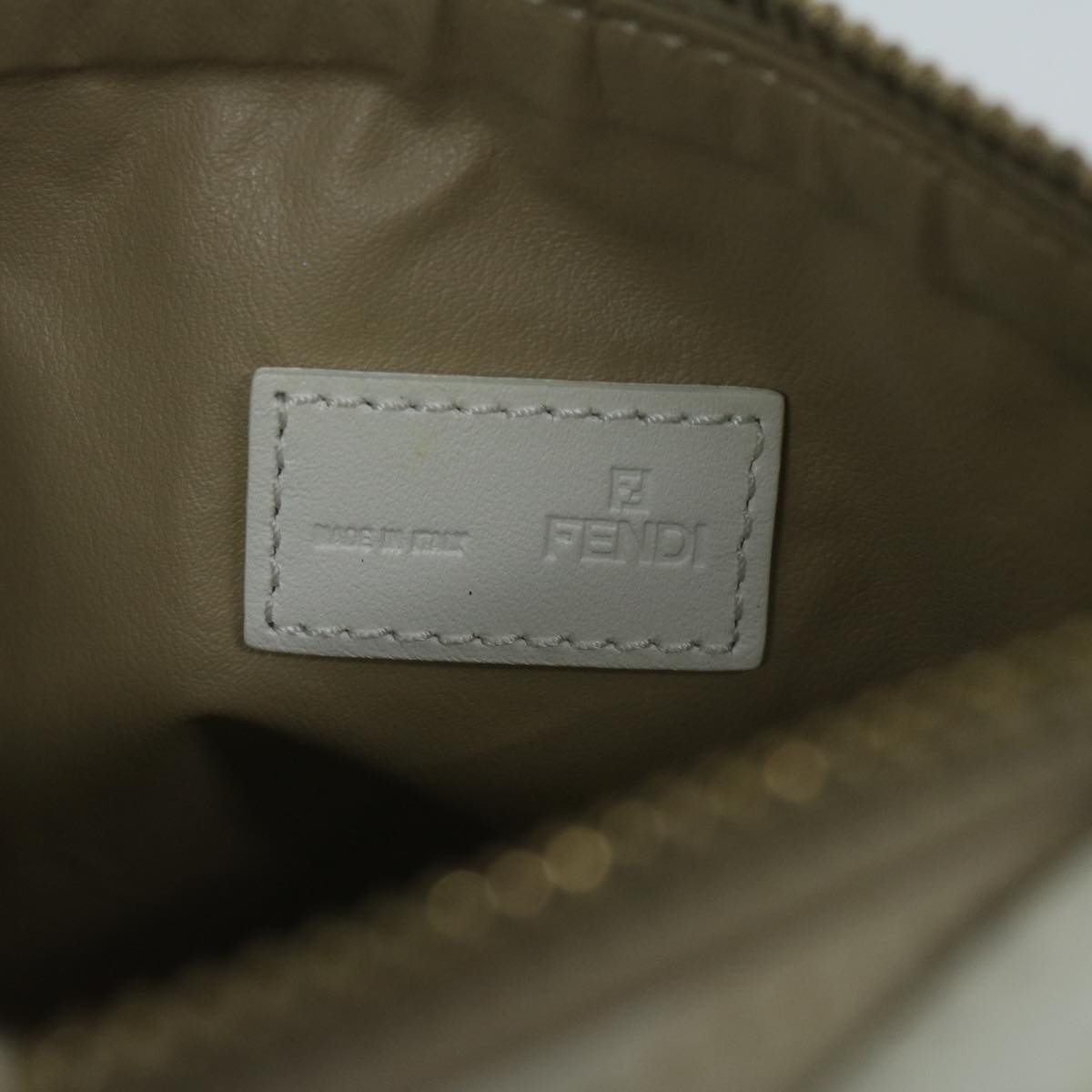 FENDI Hand Bag Canvas Beige am5396