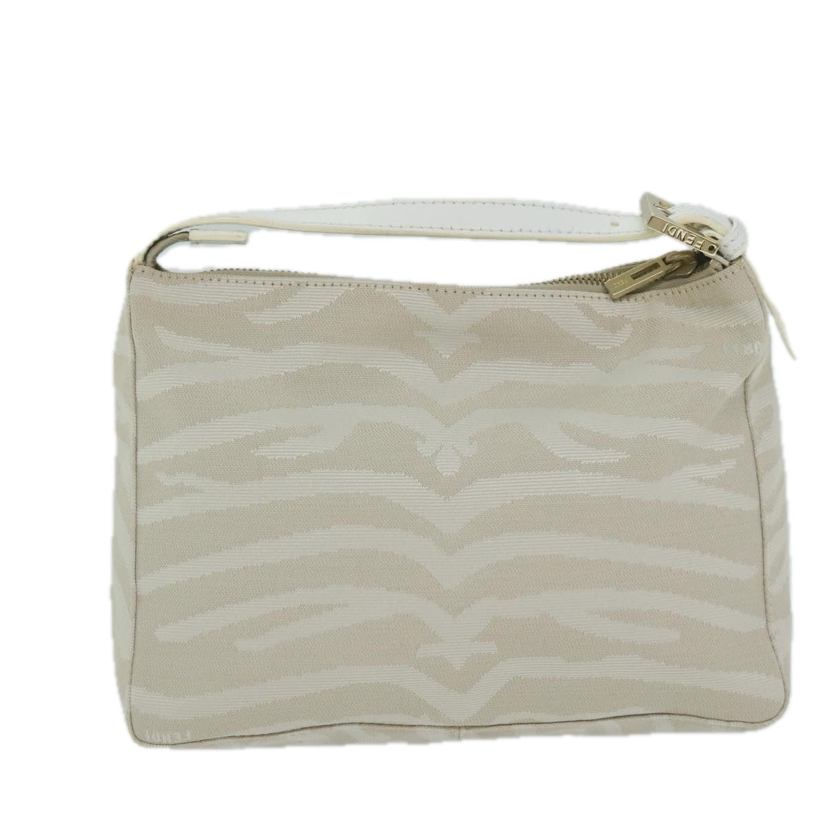 FENDI Hand Bag Canvas Beige am5396