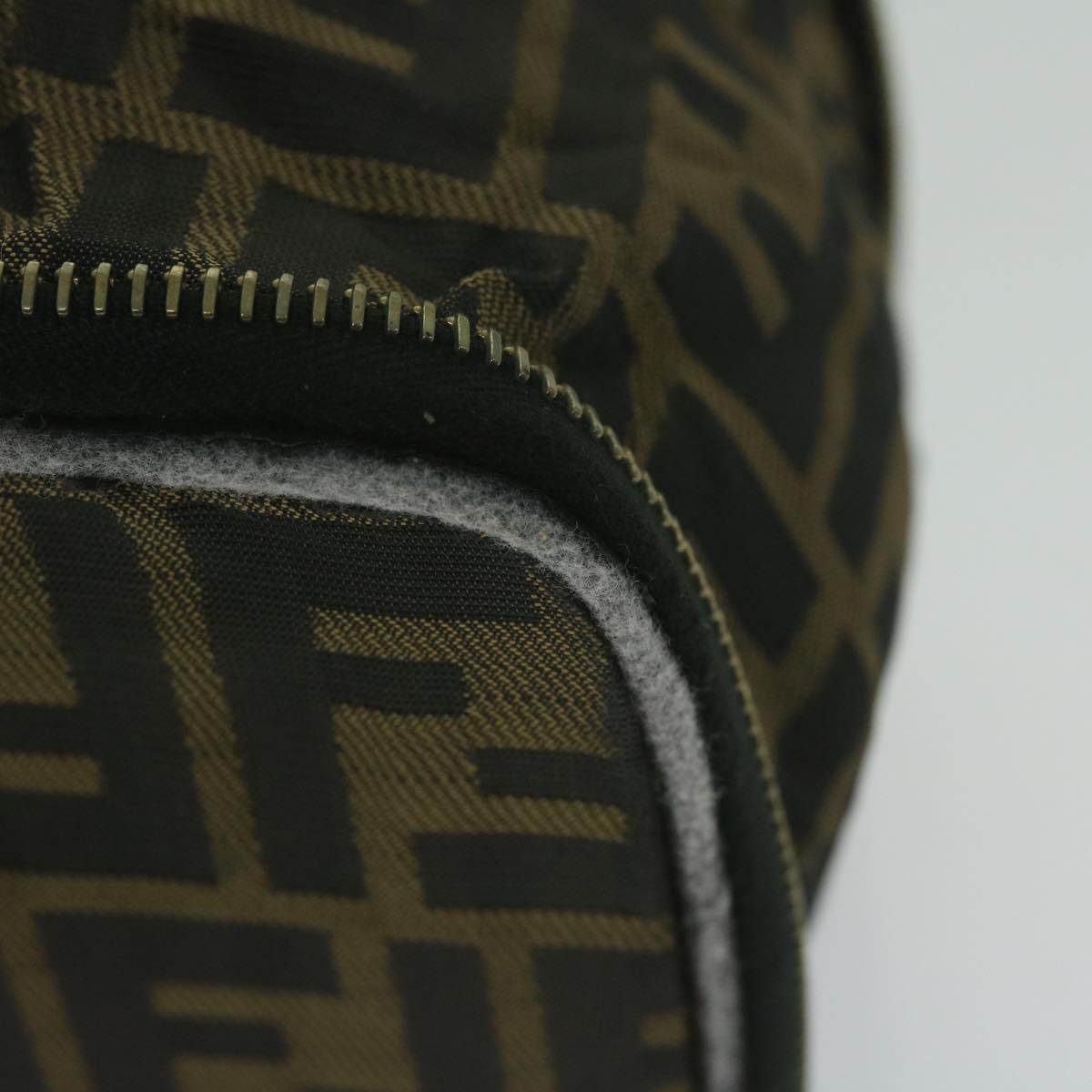 FENDI Zucca Canvas Vanity Cosmetic Pouch Brown am5439