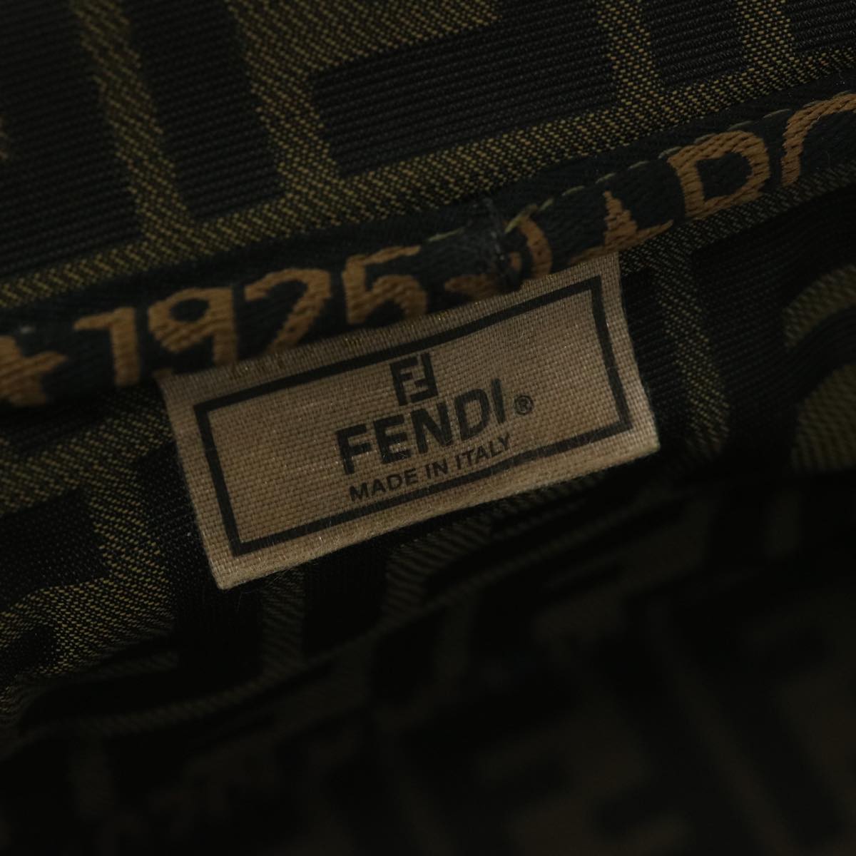 FENDI Zucca Canvas Vanity Cosmetic Pouch Brown am5439