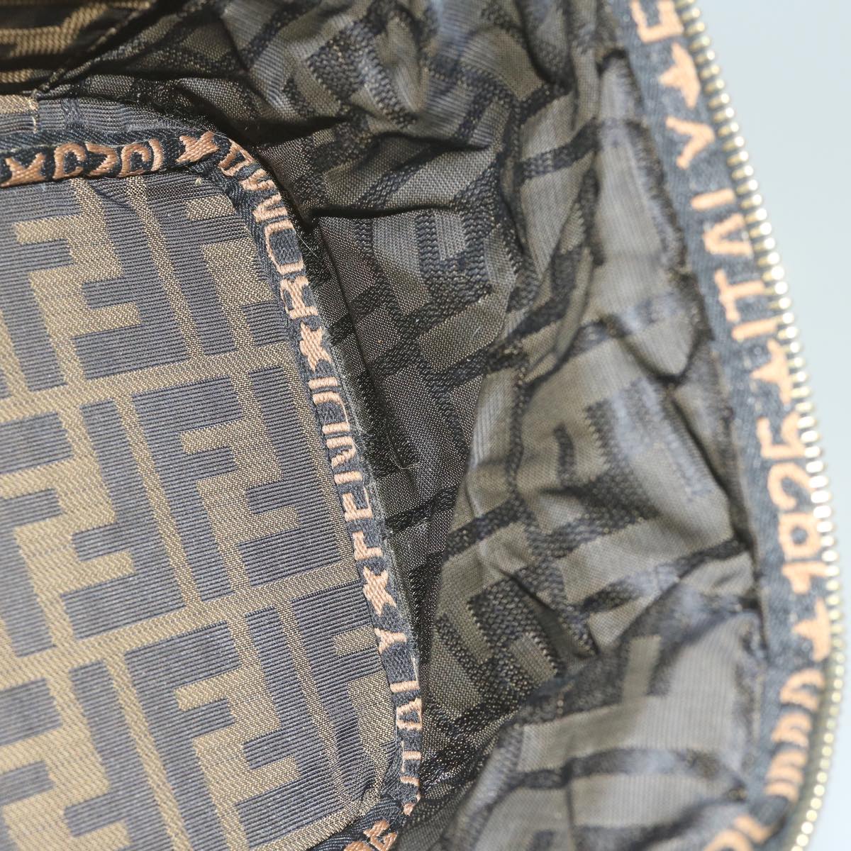 FENDI Zucca Canvas Vanity Cosmetic Pouch Brown am5439