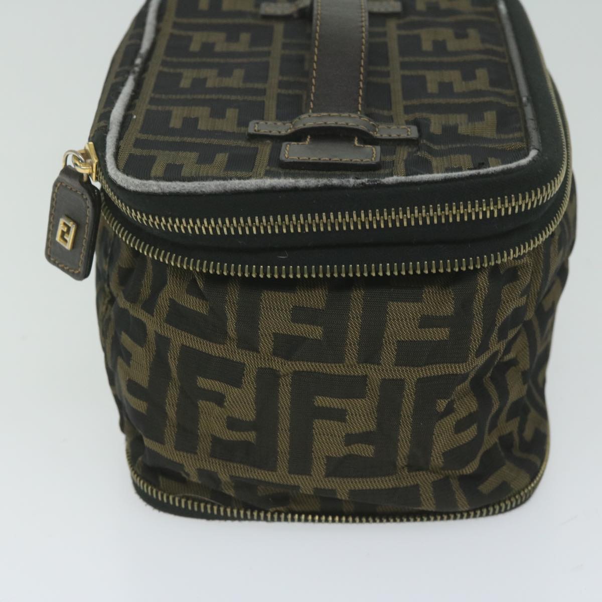 FENDI Zucca Canvas Vanity Cosmetic Pouch Brown am5439