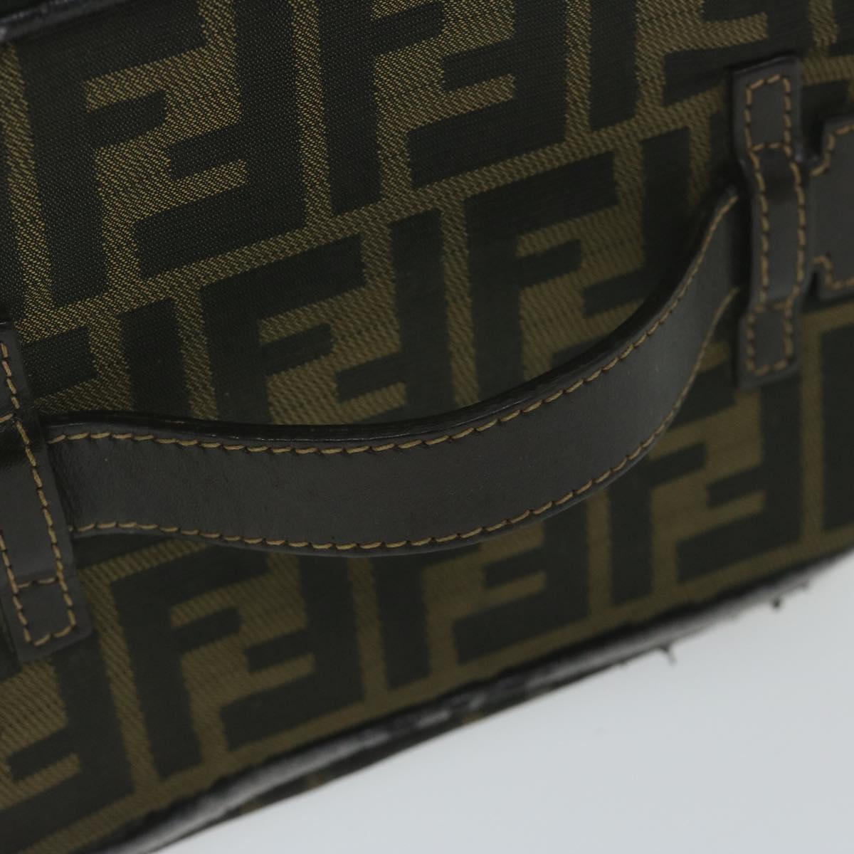 FENDI Zucca Canvas Vanity Cosmetic Pouch Brown am5439