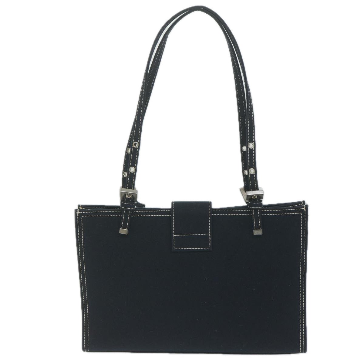 FENDI Shoulder Bag Canvas Navy am5558