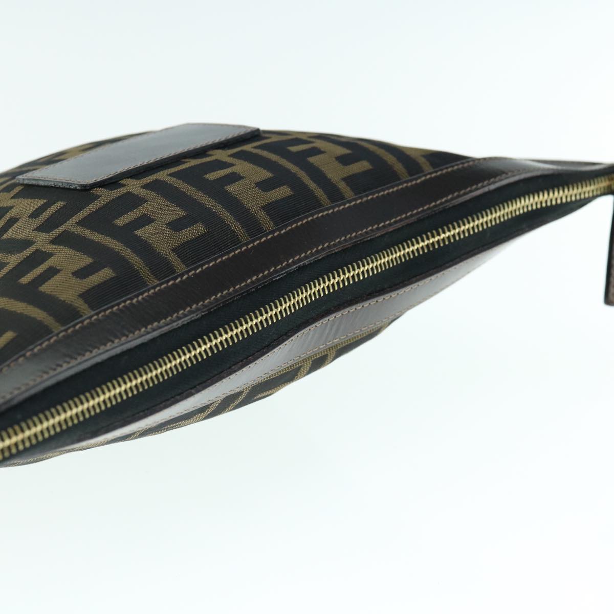 FENDI Zucca Canvas Clutch Bag Black Brown am5573