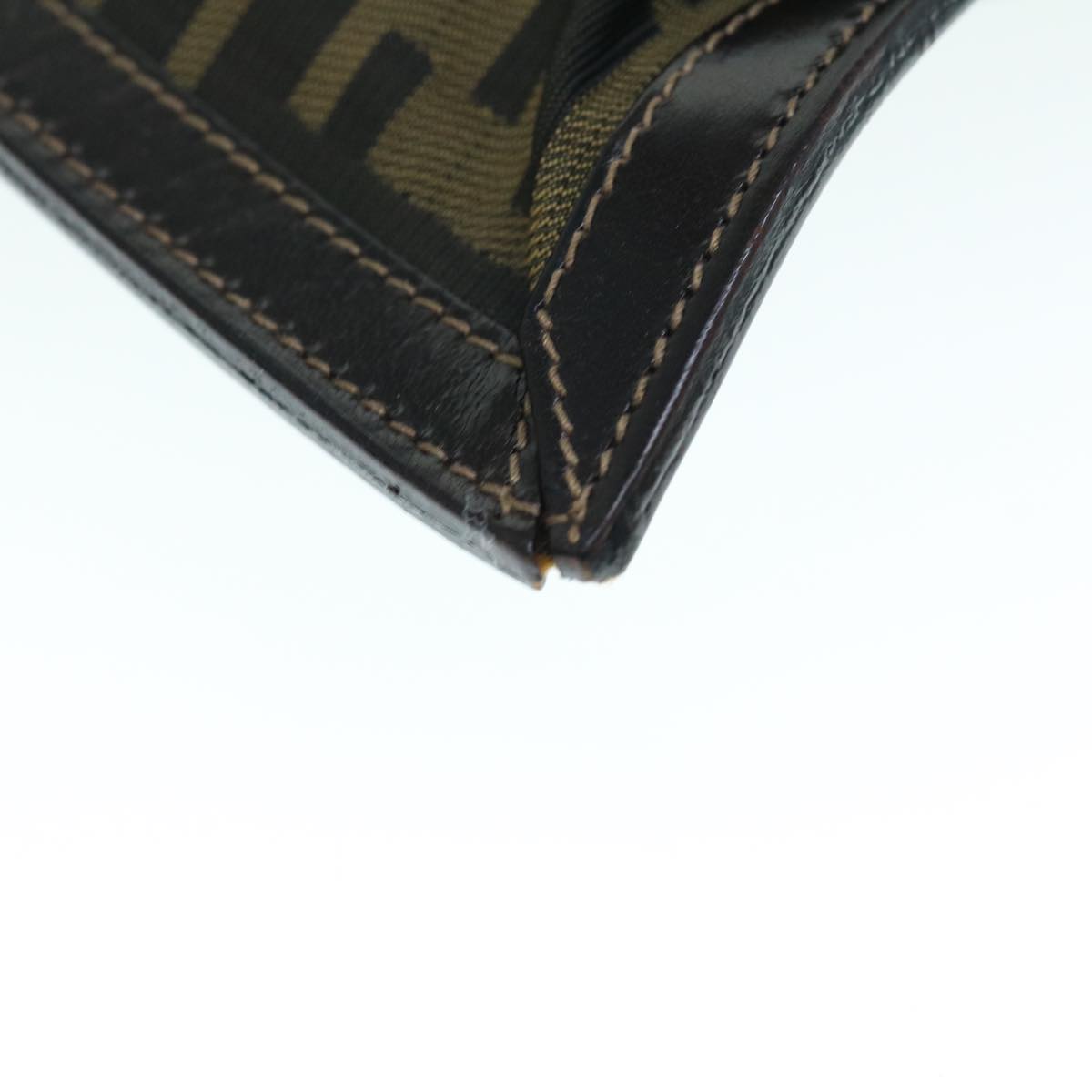FENDI Zucca Canvas Clutch Bag Black Brown am5573