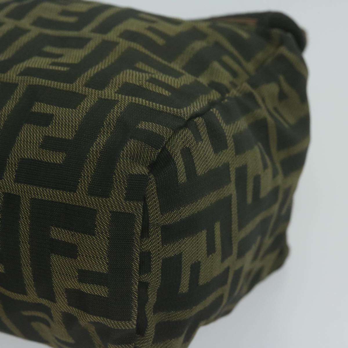 FENDI Zucca Canvas Hand Bag Black Brown am5632