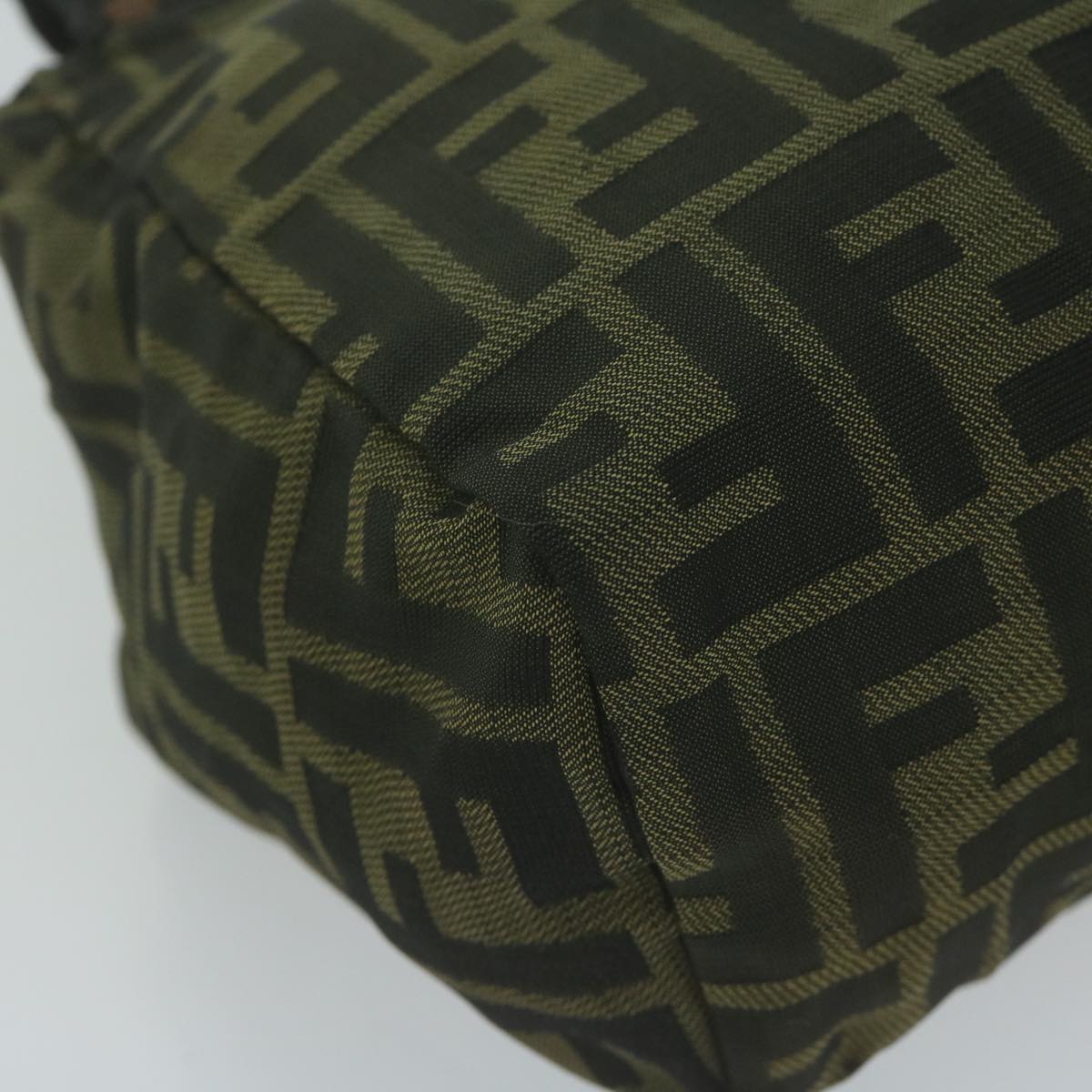 FENDI Zucca Canvas Hand Bag Black Brown am5632