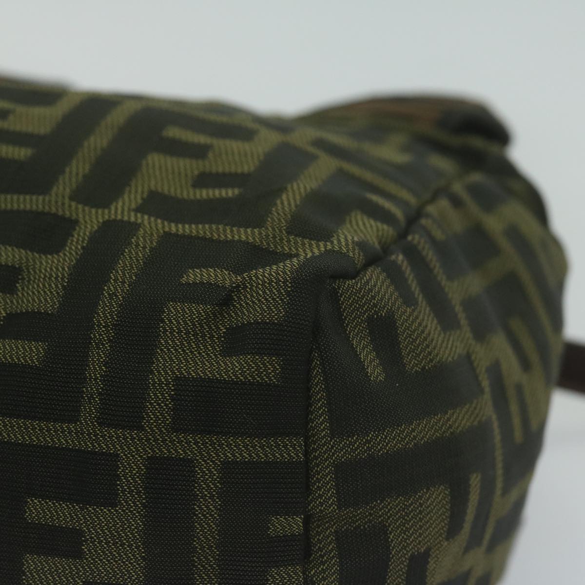 FENDI Zucca Canvas Hand Bag Black Brown am5632