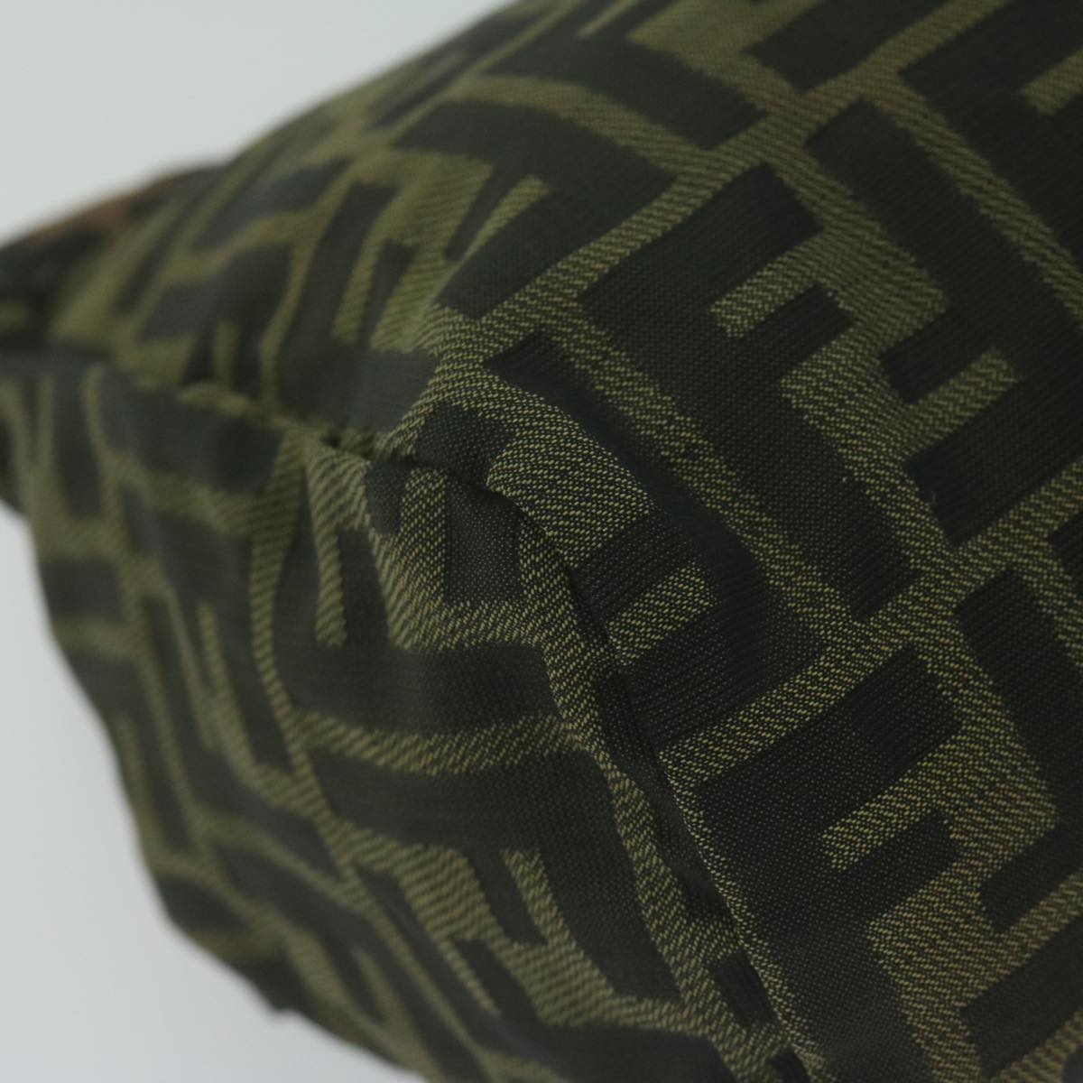 FENDI Zucca Canvas Hand Bag Black Brown am5632