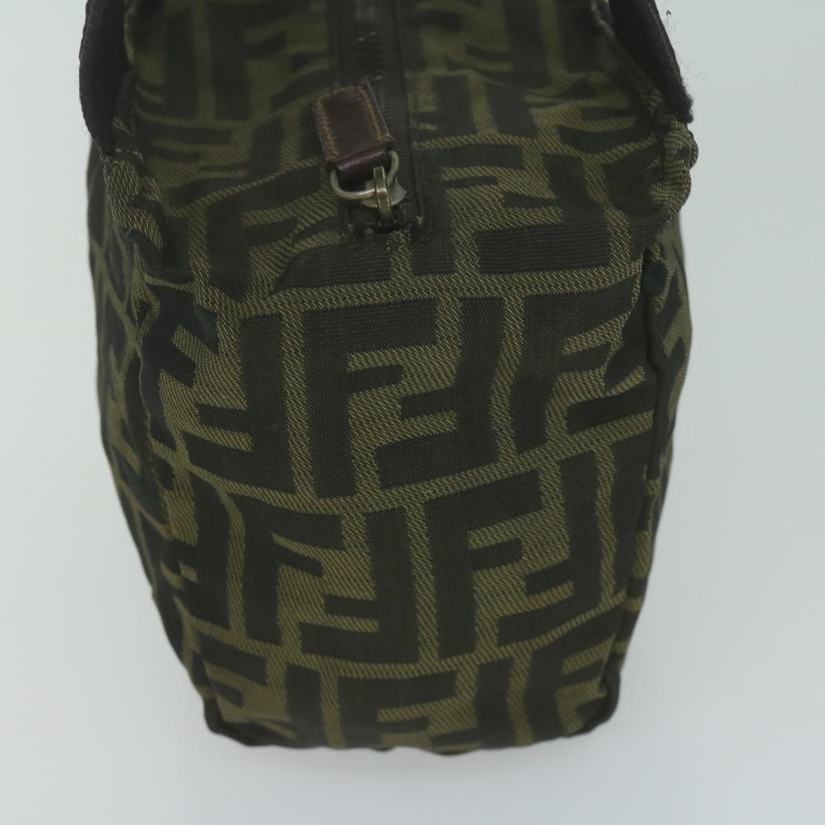 FENDI Zucca Canvas Hand Bag Black Brown am5632