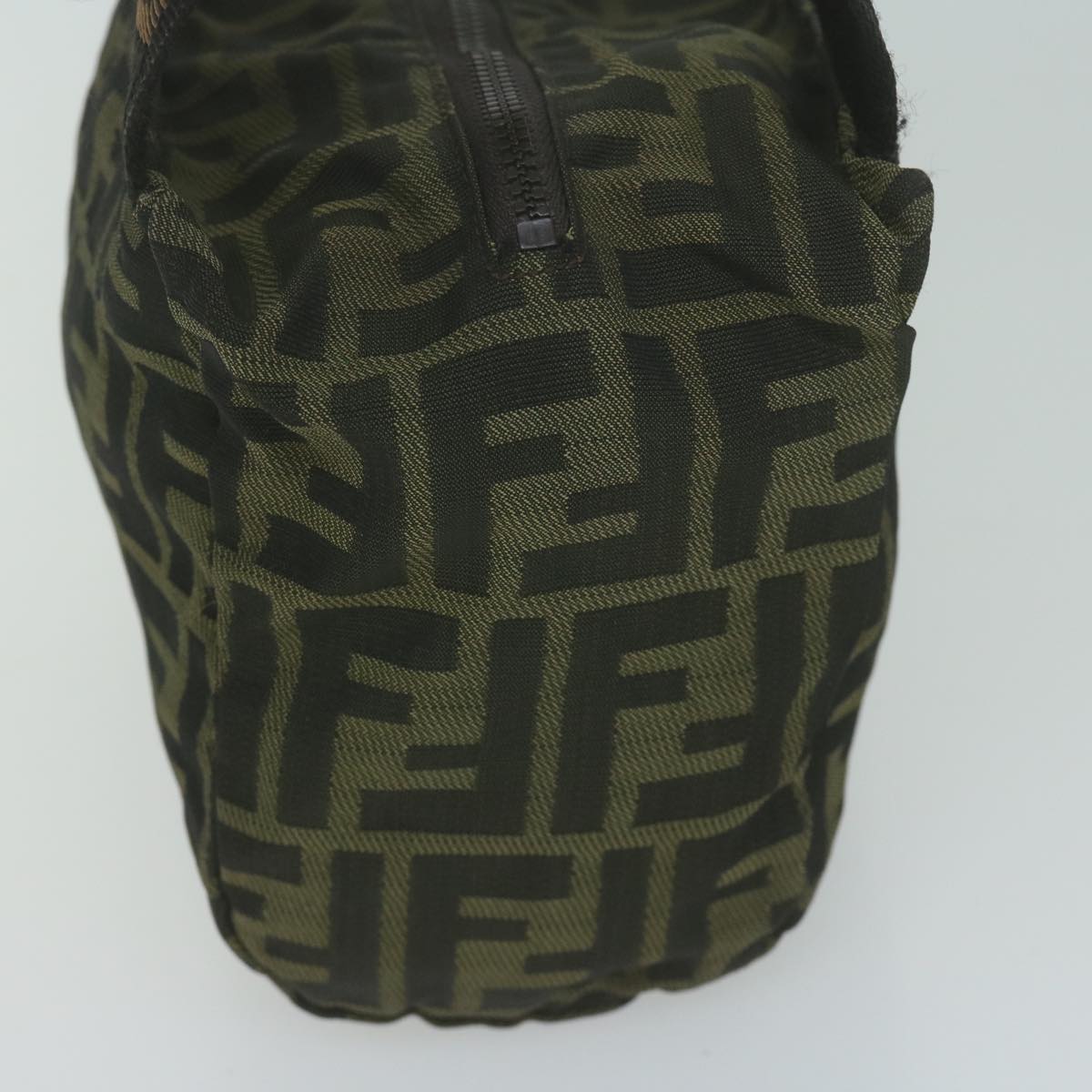 FENDI Zucca Canvas Hand Bag Black Brown am5632