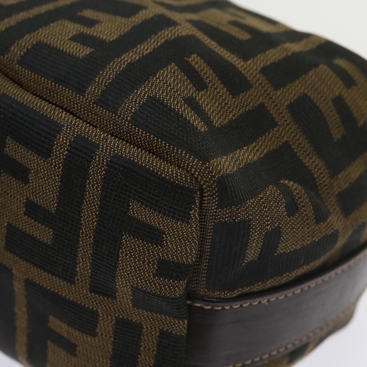 FENDI Zucca Canvas Mini Hand Bag Black Brown am5640