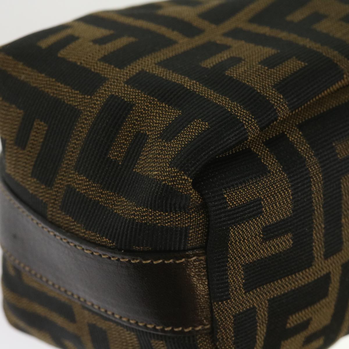 FENDI Zucca Canvas Mini Hand Bag Black Brown am5640