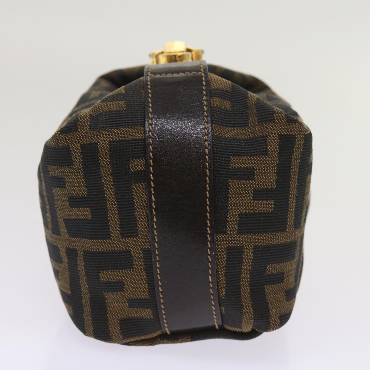 FENDI Zucca Canvas Mini Hand Bag Black Brown am5640