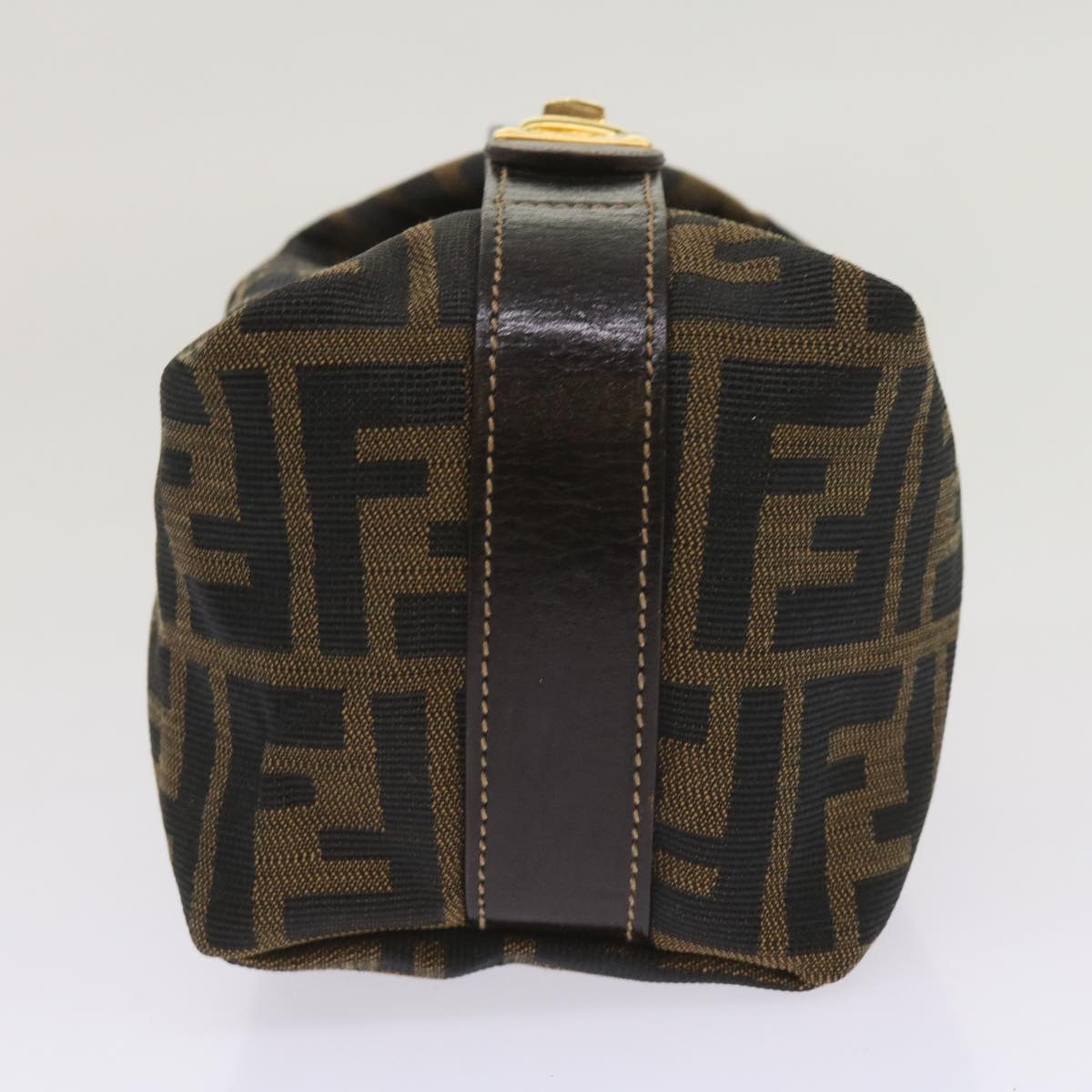 FENDI Zucca Canvas Mini Hand Bag Black Brown am5640