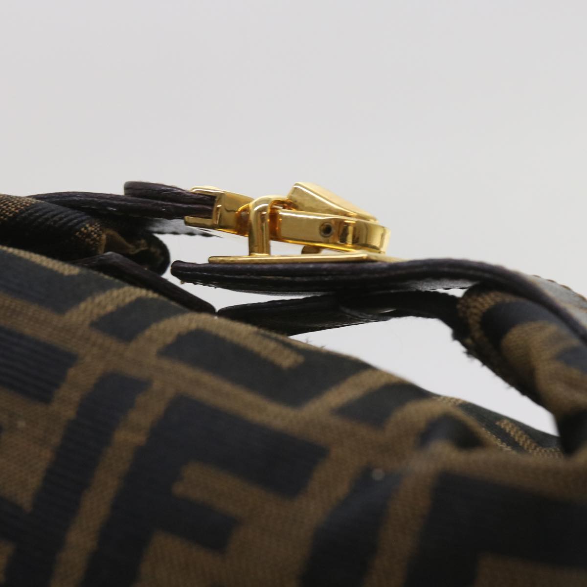 FENDI Zucca Canvas Mini Hand Bag Black Brown am5640