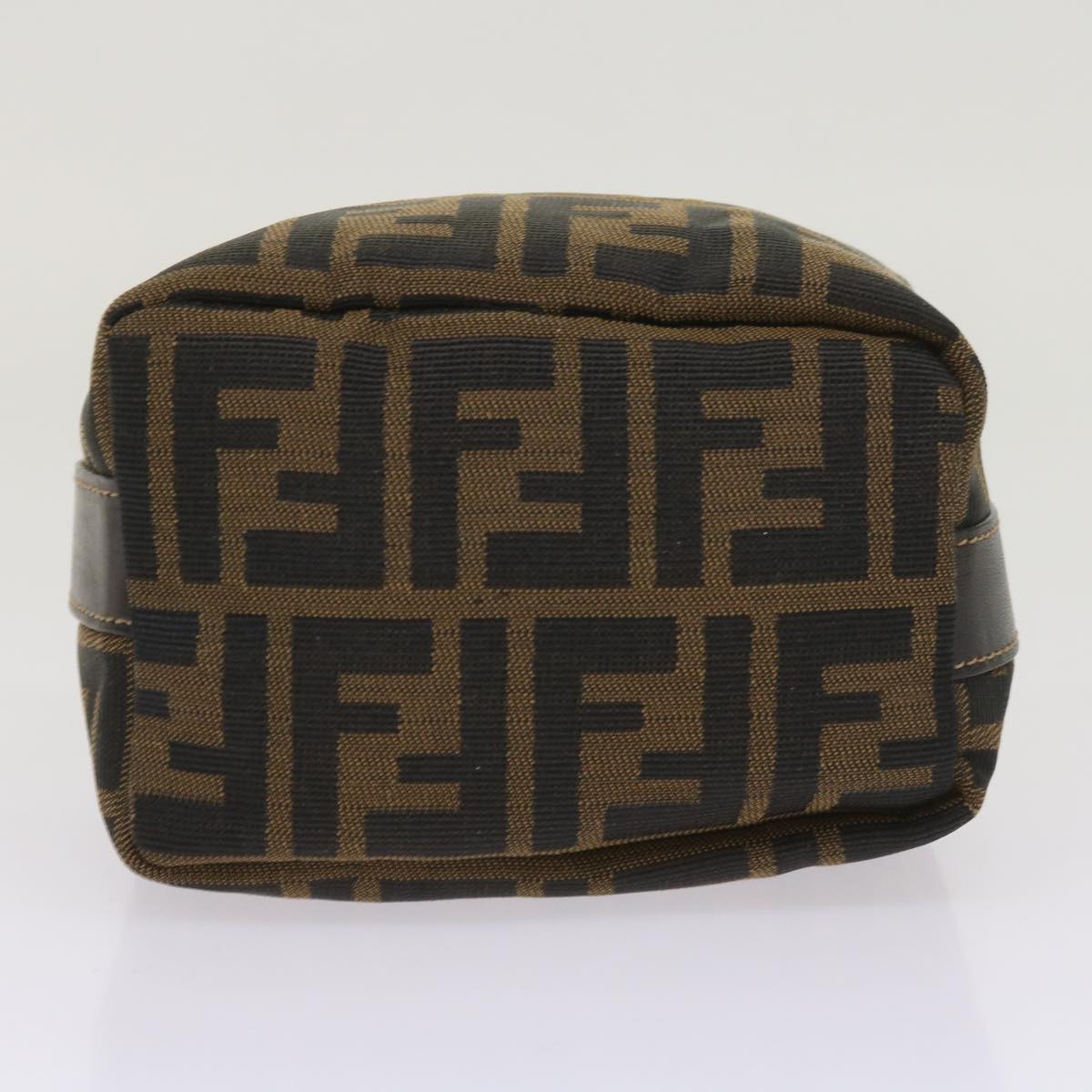 FENDI Zucca Canvas Mini Hand Bag Black Brown am5640