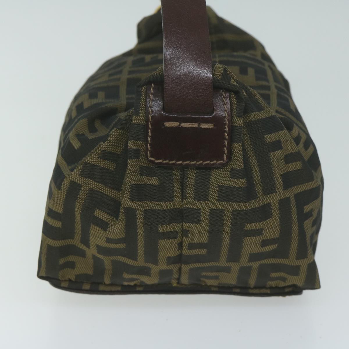 FENDI Zucca Canvas Hand Bag Black Brown am5701