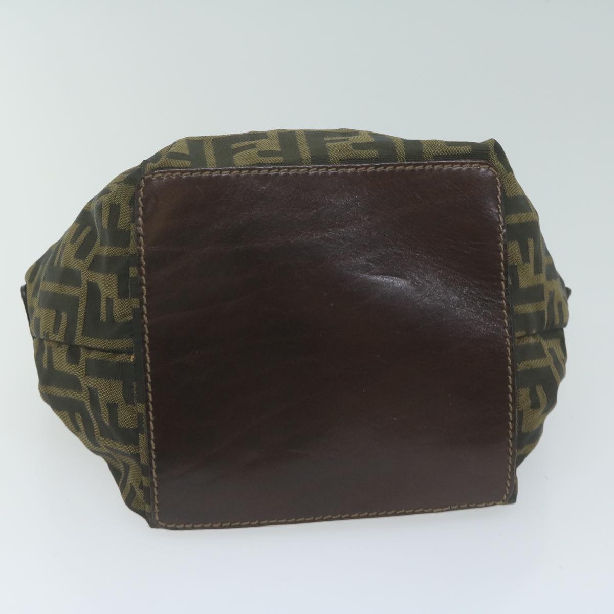 FENDI Zucca Canvas Hand Bag Black Brown am5701