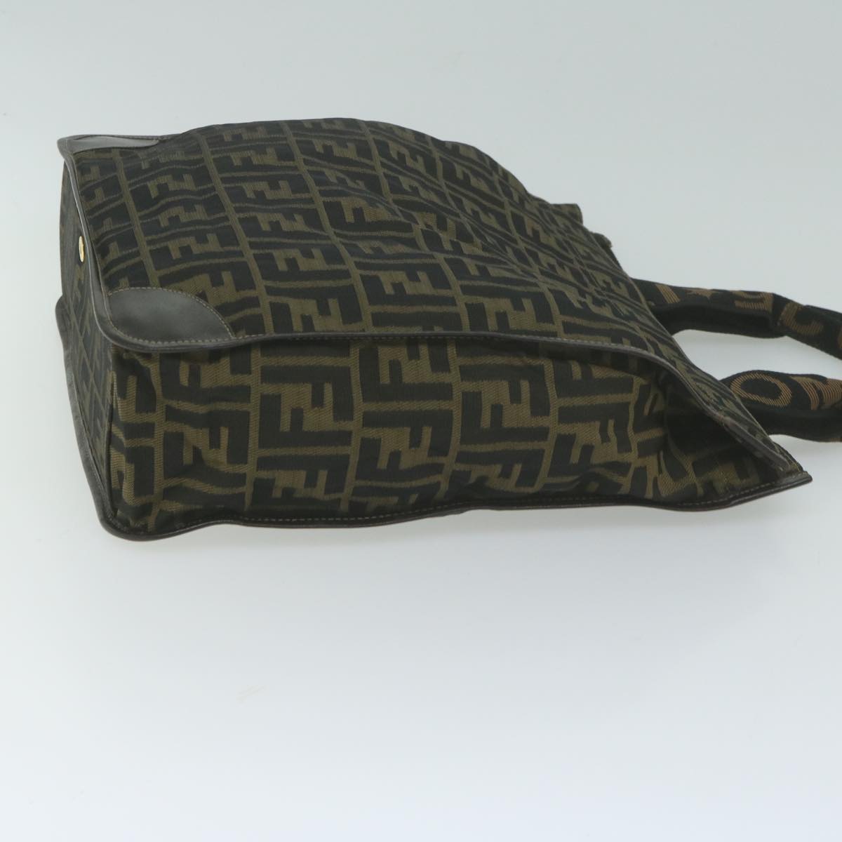 FENDI Zucca Canvas Hand Bag Black Brown am5749