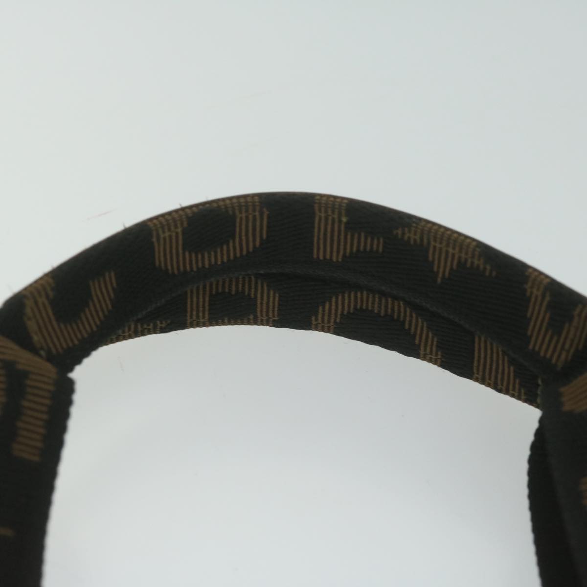 FENDI Zucca Canvas Hand Bag Black Brown am5749