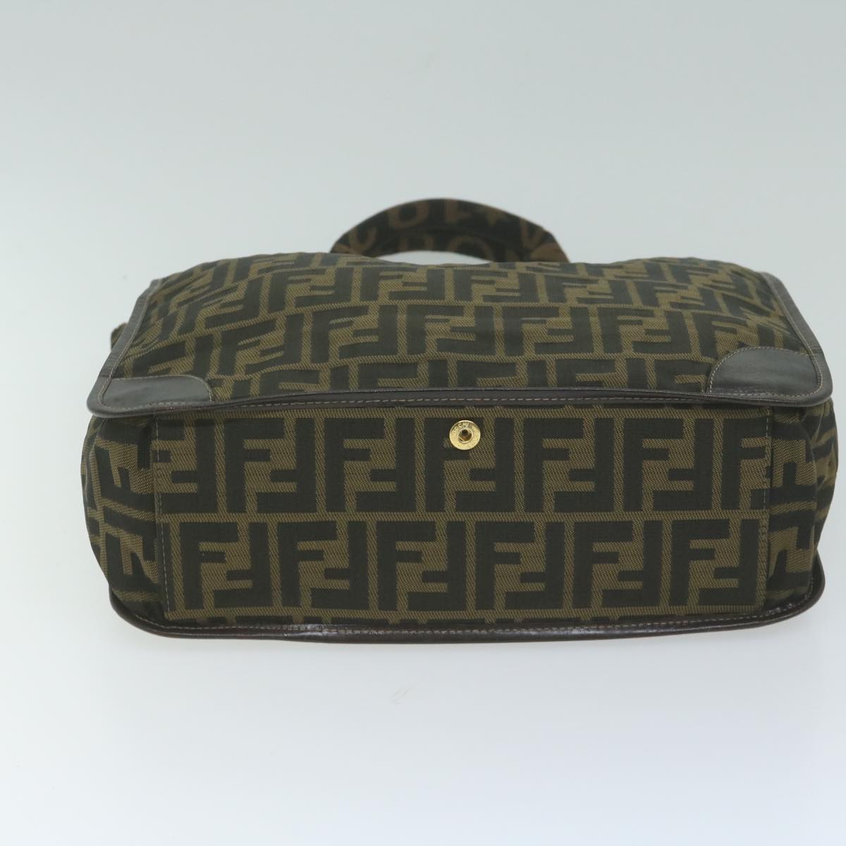 FENDI Zucca Canvas Hand Bag Black Brown am5749