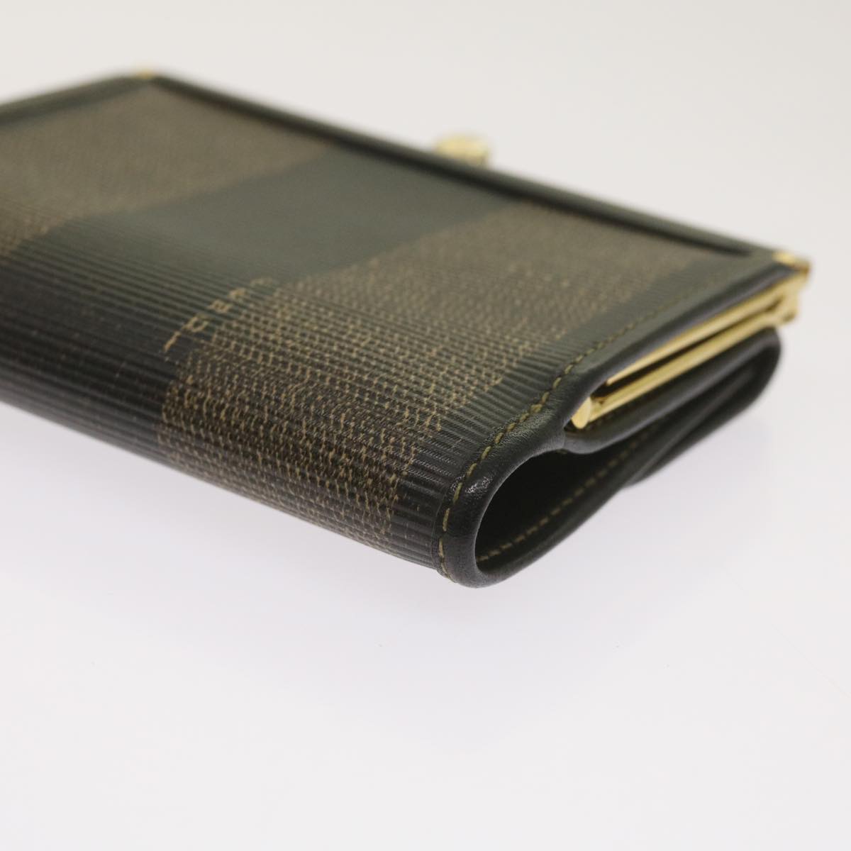 FENDI Pecan Canvas Wallet Black Brown am5840