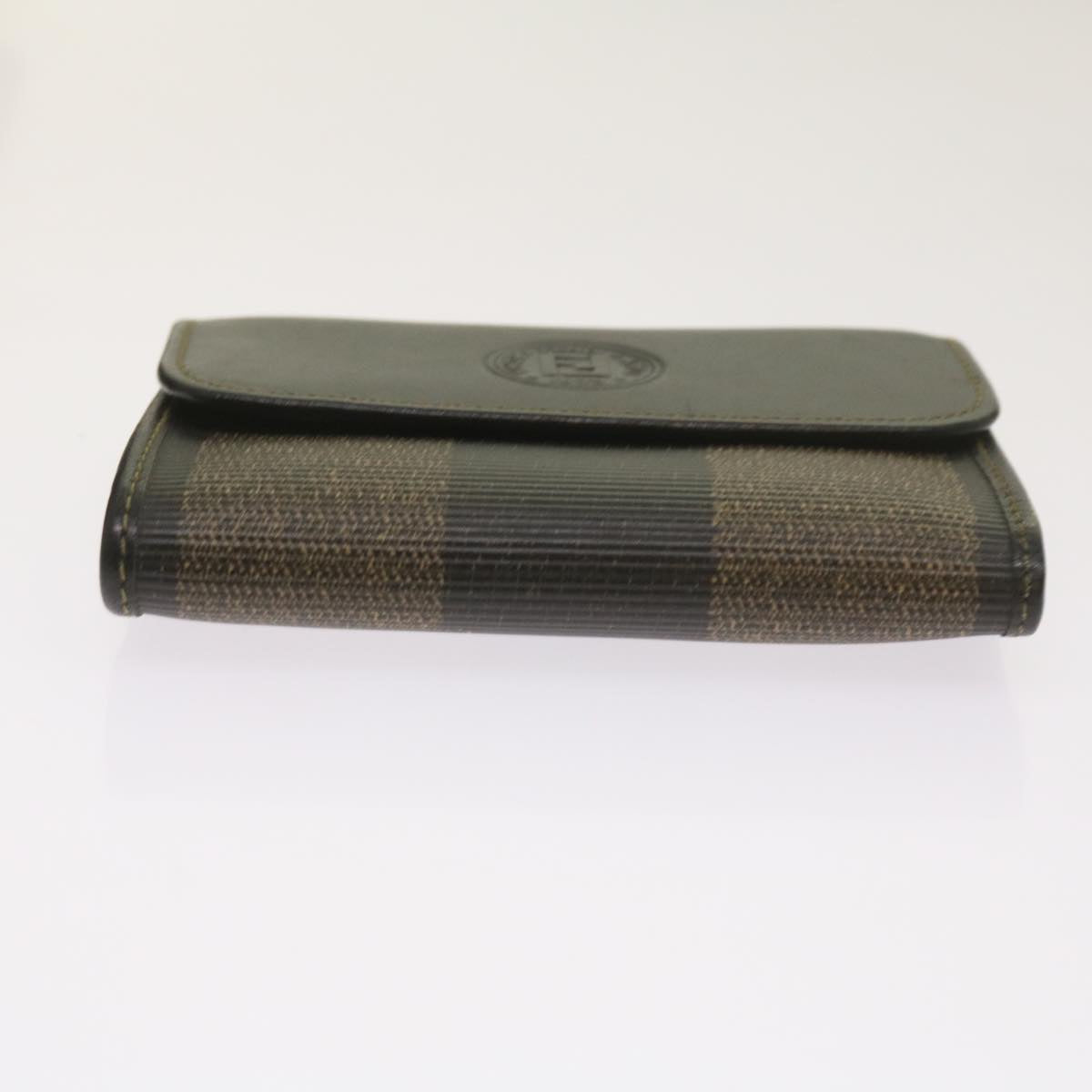 FENDI Pecan Canvas Wallet Black Brown am5840