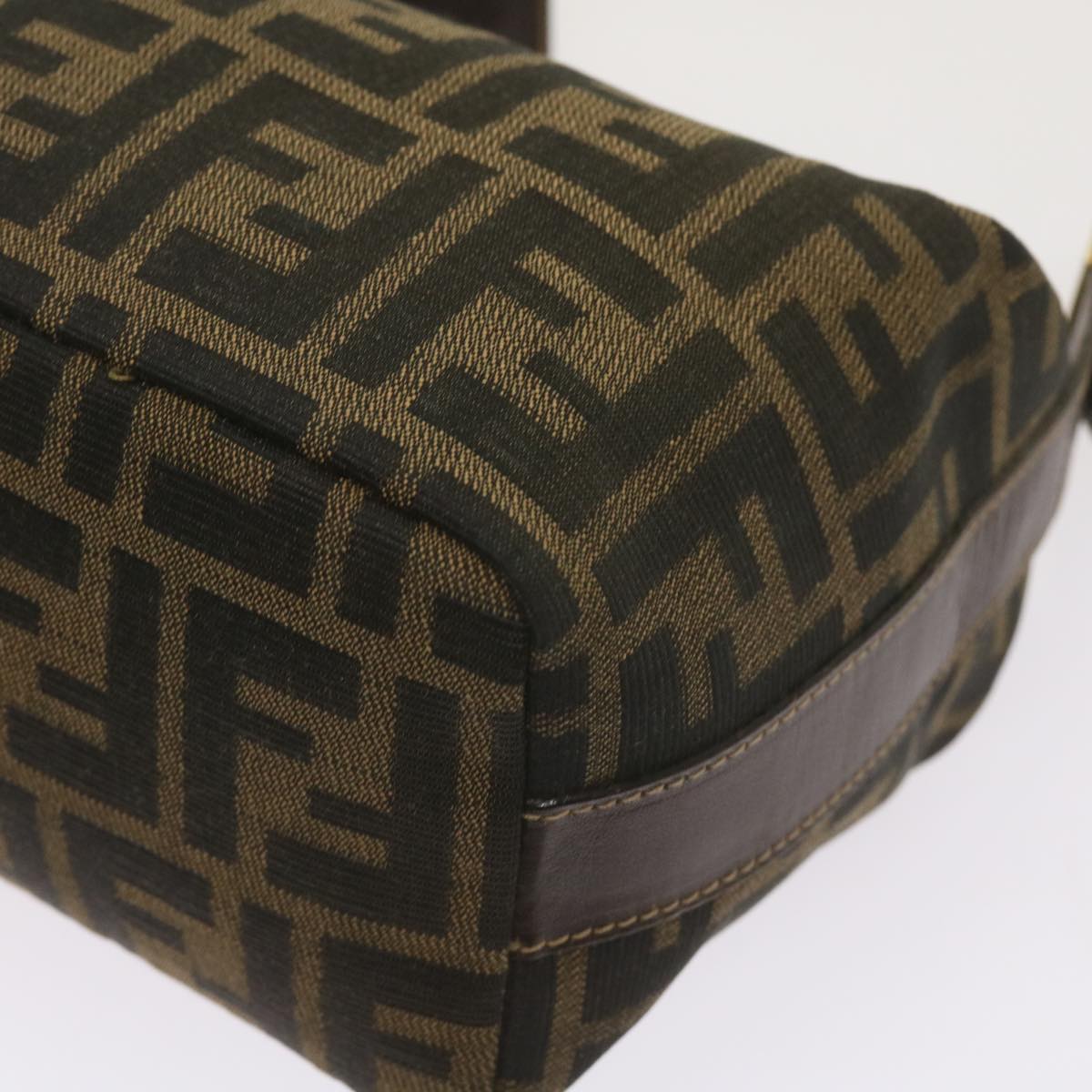 FENDI Zucca Canvas Mini Hand Bag Black Brown am5871A