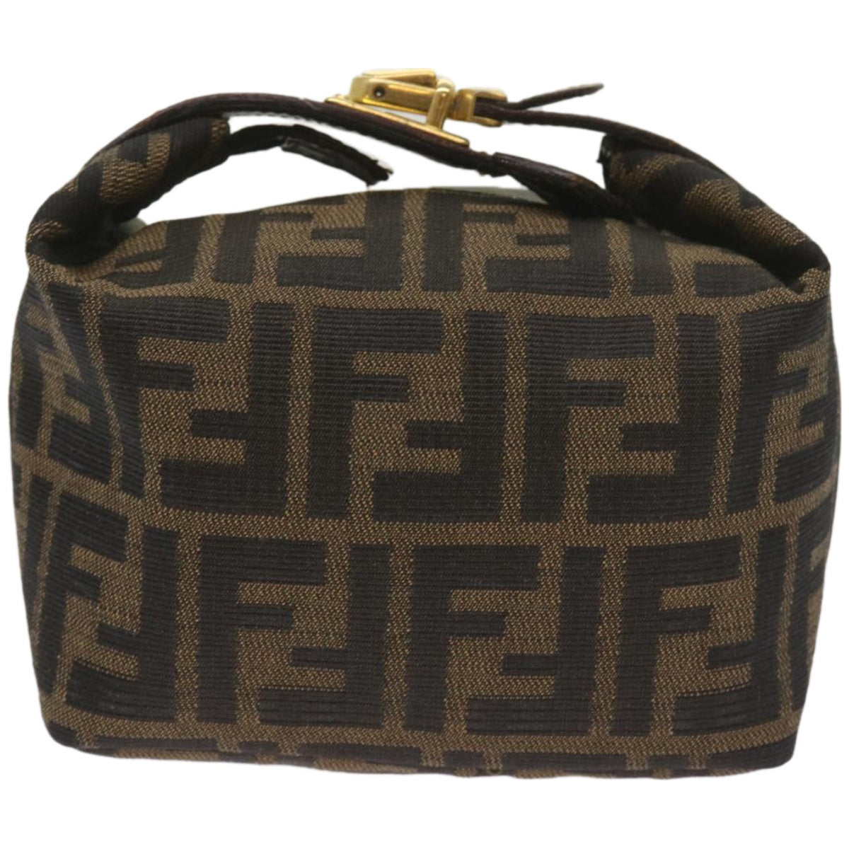 FENDI Zucca Canvas Mini Hand Bag Black Brown am5871A