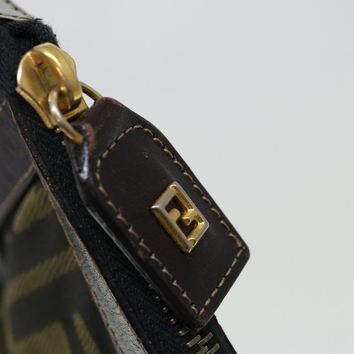 FENDI Zucca Canvas Clutch Bag Brown am5949