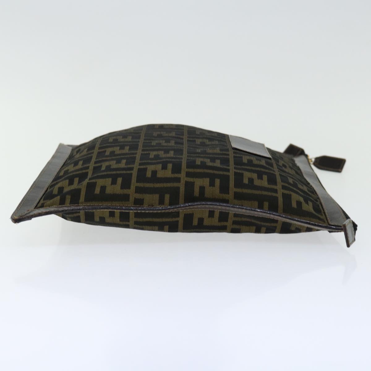 FENDI Zucca Canvas Clutch Bag Brown am5949