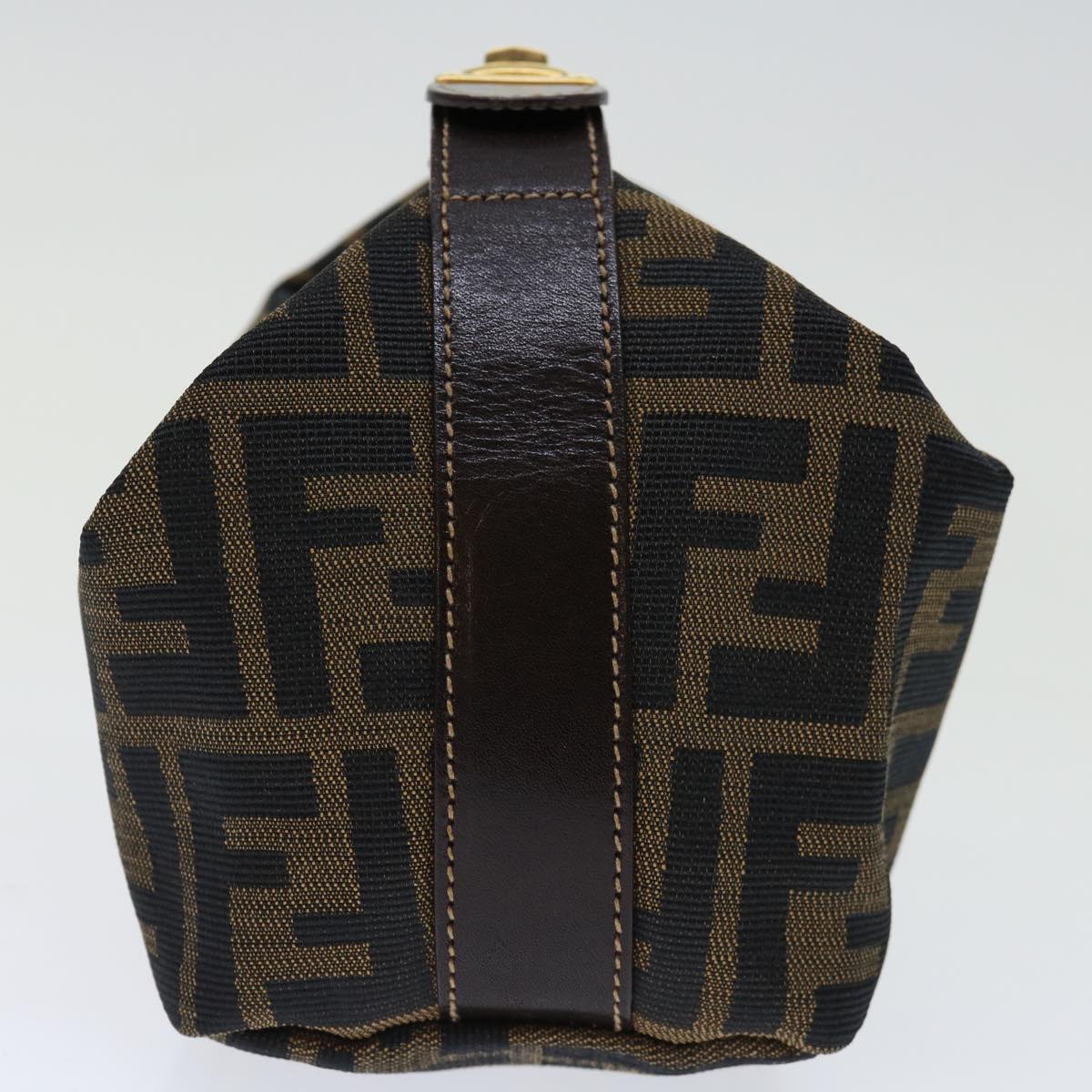 FENDI Zucca Canvas Mini Hand Bag Brown Black am5975