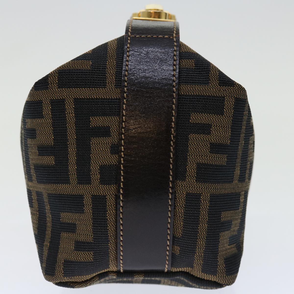 FENDI Zucca Canvas Mini Hand Bag Brown Black am5975
