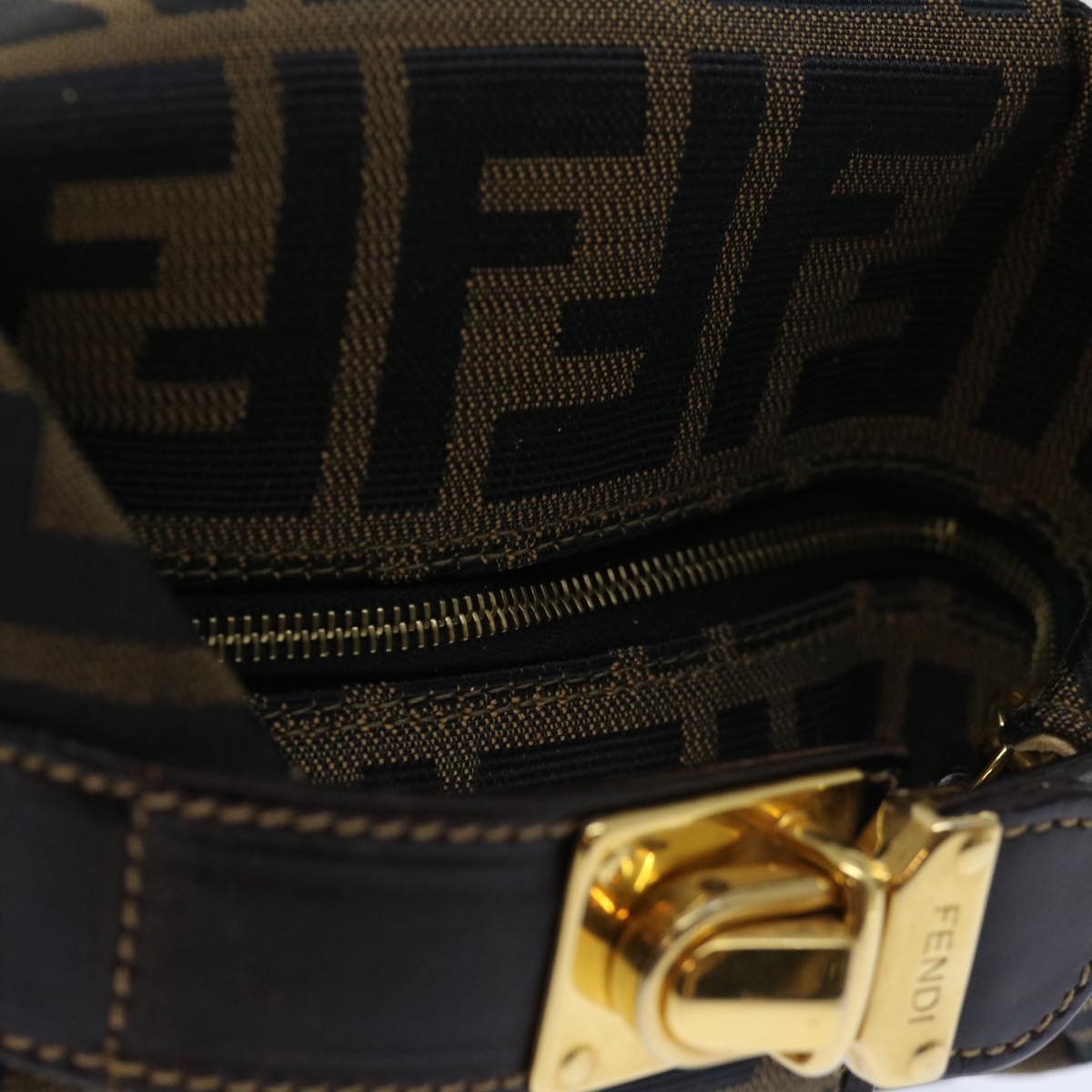 FENDI Zucca Canvas Mini Hand Bag Brown Black am5975