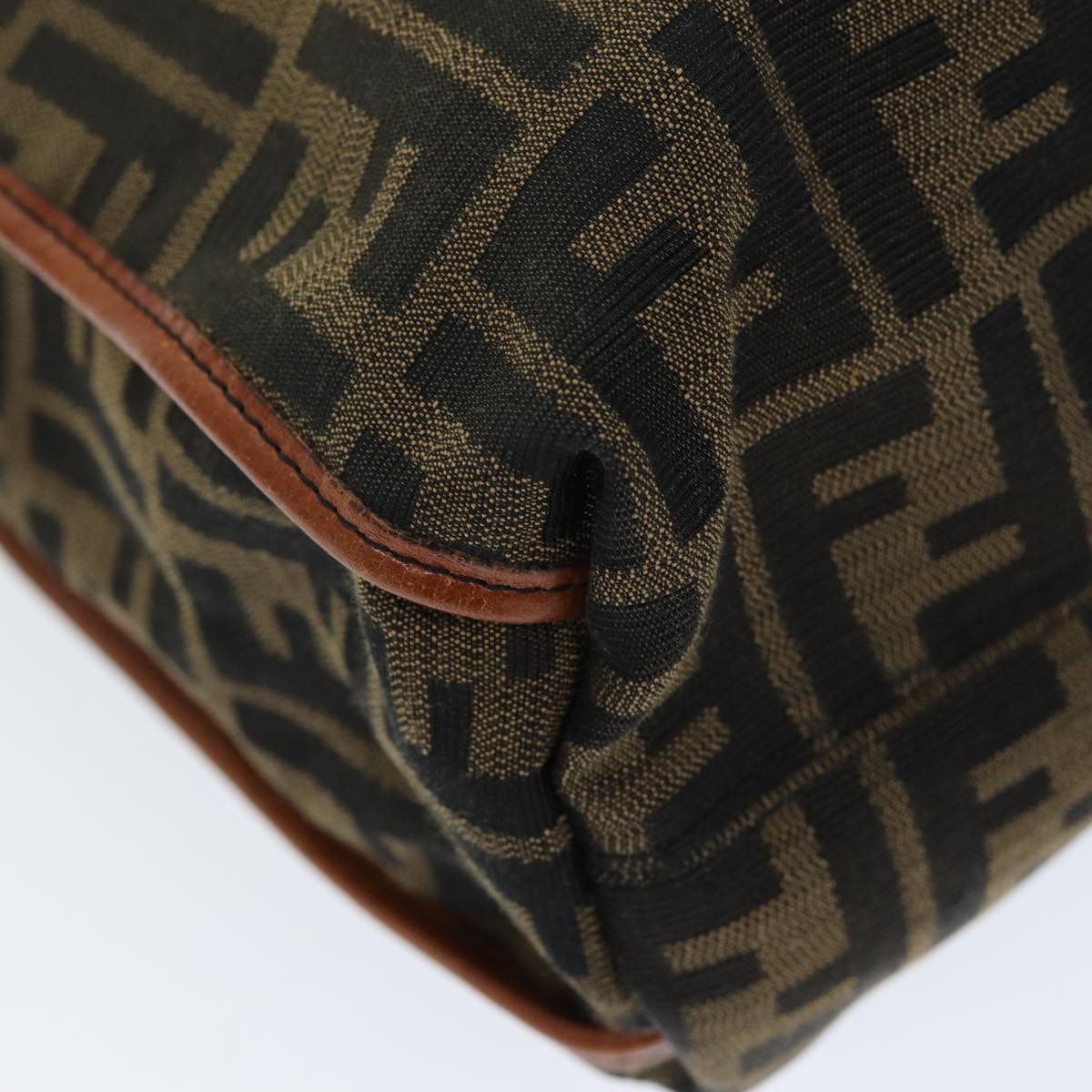 FENDI Zucca Canvas Tote Bag Brown Black am6121