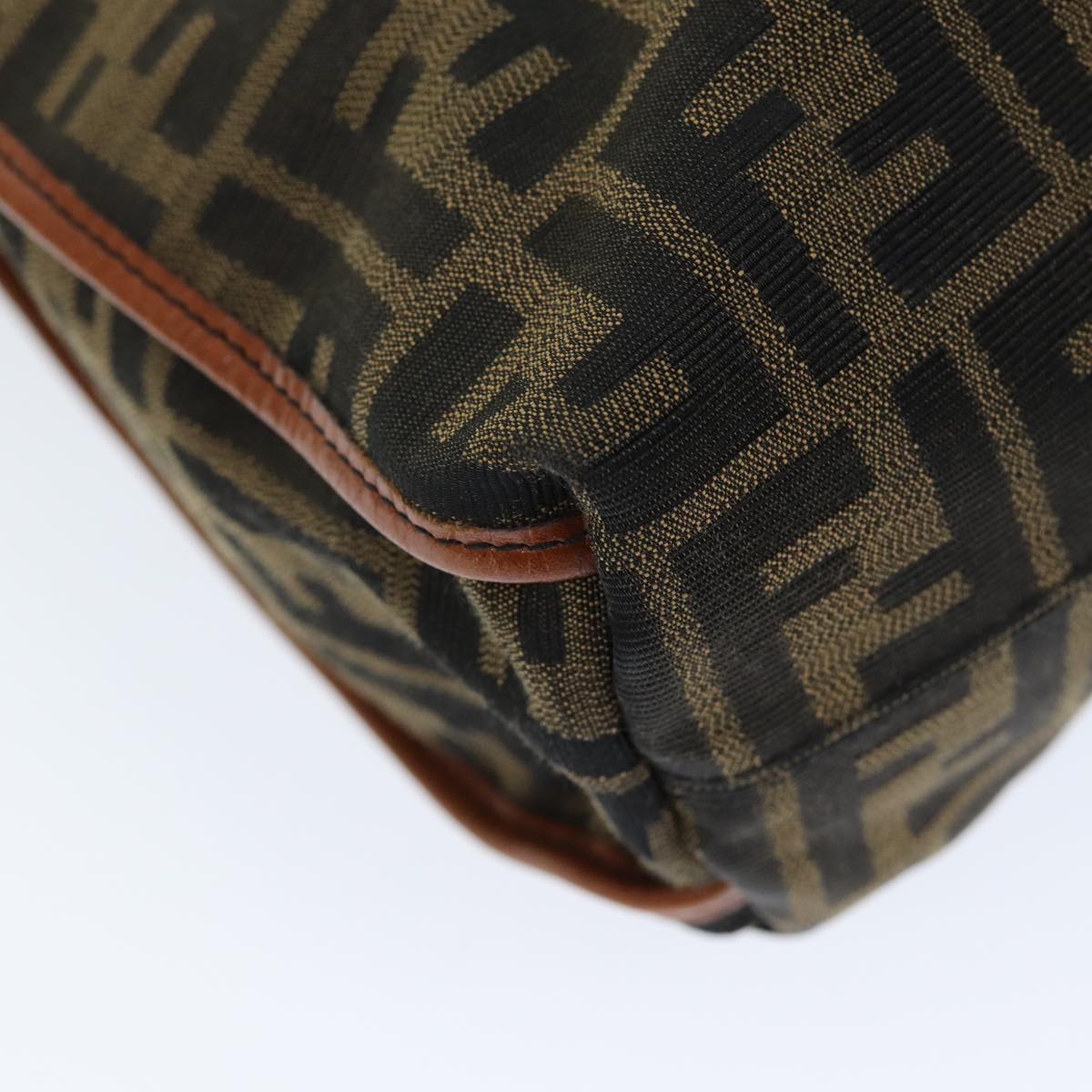 FENDI Zucca Canvas Tote Bag Brown Black am6121