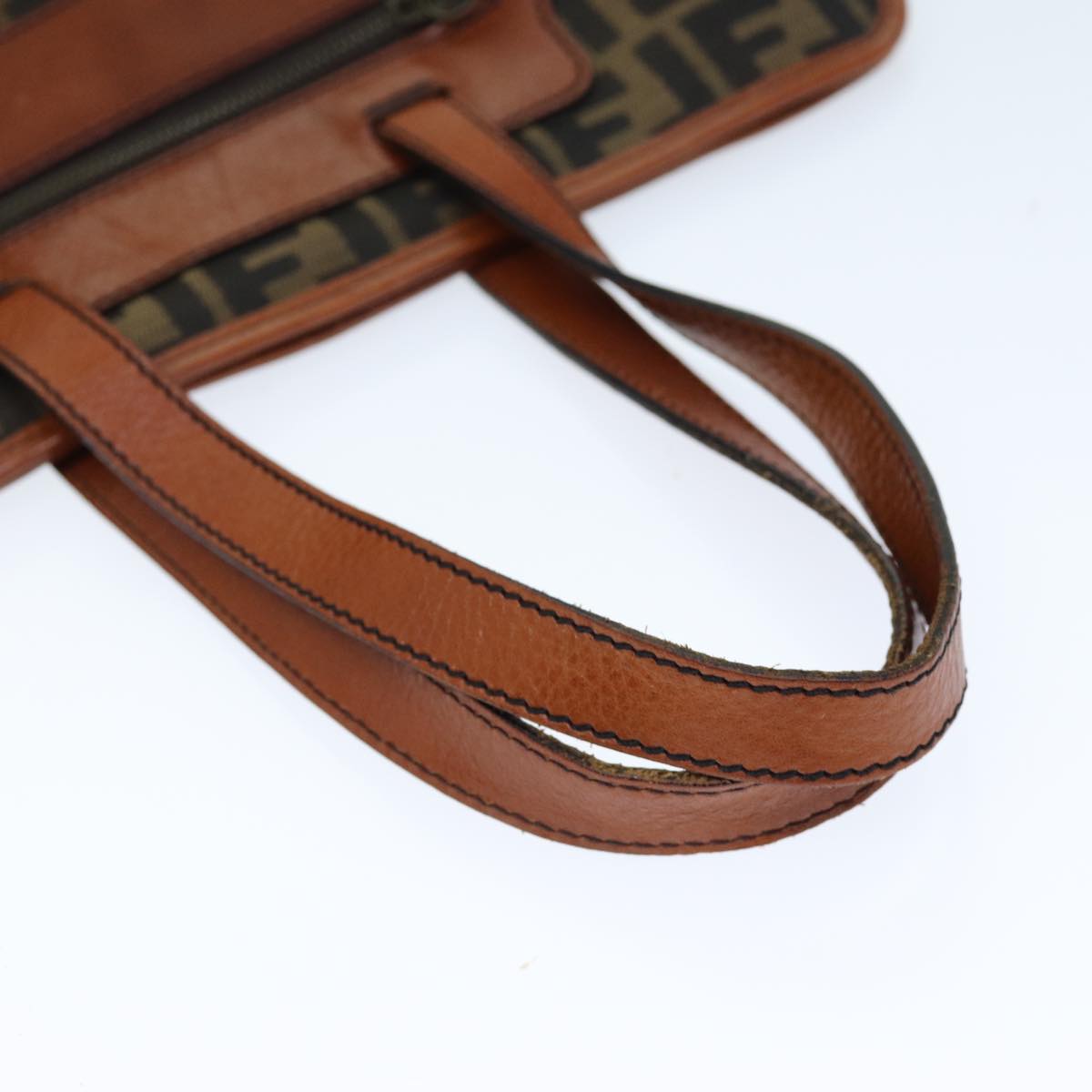 FENDI Zucca Canvas Tote Bag Brown Black am6121